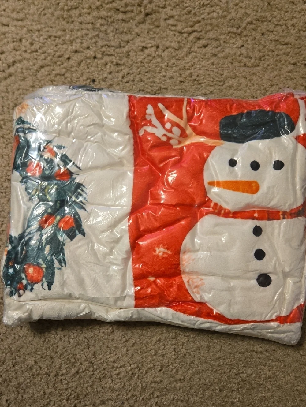 New Festive Snowman Throw Blanket -